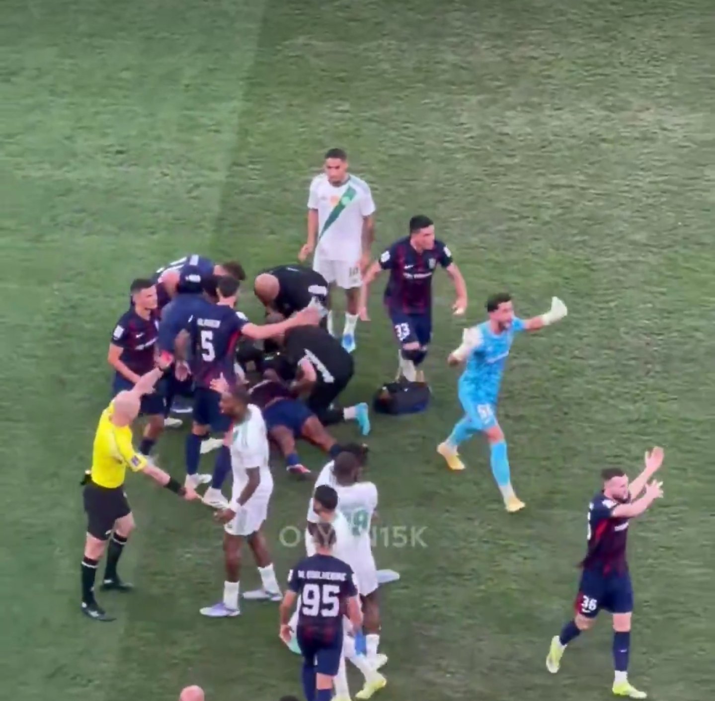 Asiya Çempionlar Liqasında qorxulu anlar yaşandı