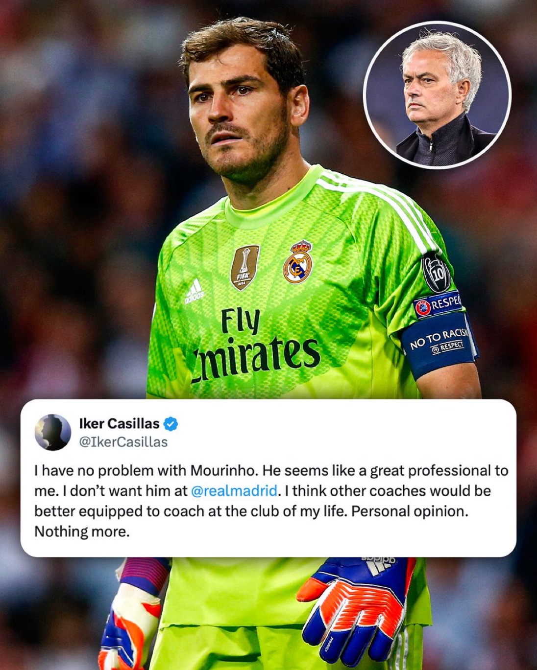 İker Kasilyas Mourinyonun “Real”a qayıdışını istəmir